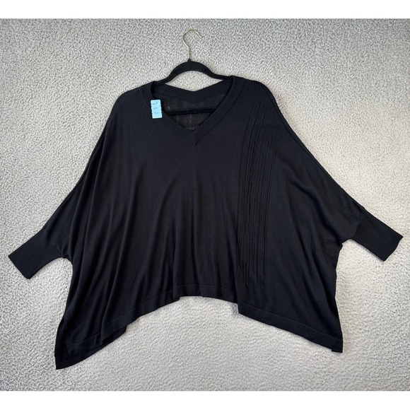 PLANET by Lauren G Sweaters - Planet‎ Lauren G Sweater Womens OS One Size Perforated Runs Modal Artsy NWT